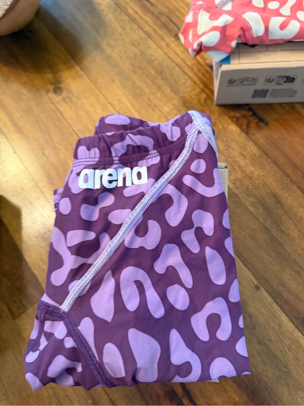 arena Kids Purple Patterned Swim Shorts